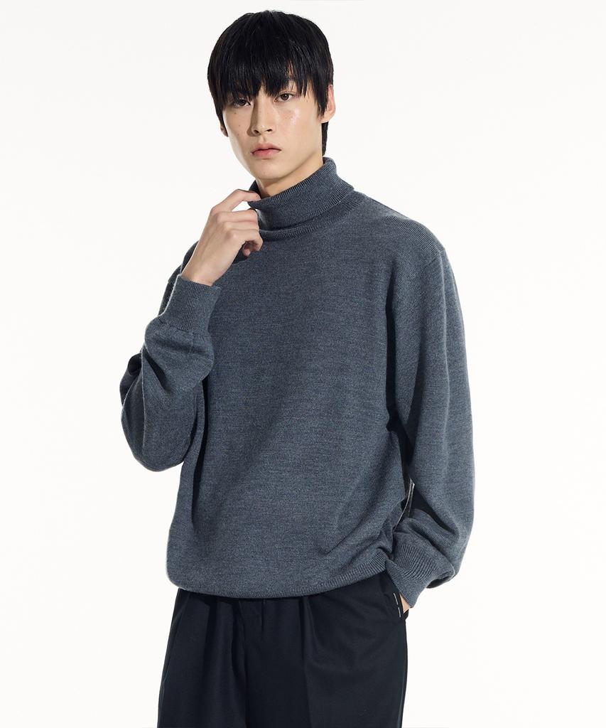SIECLE Essential Turtleneck Knit (Gray)