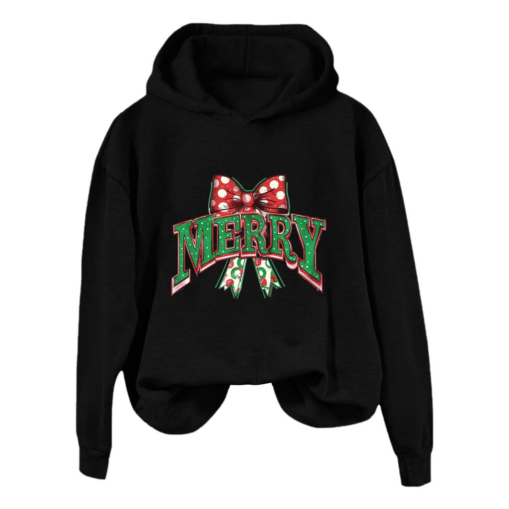 Women's Sweatshirt Sports Christmas Print Pullover Sweatshirt Hoodie Long Sleeve Top Casual Sweatshirt