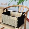Корзина для хранения из бамбука ручной работы, большая вместимость, многоцелевой складной дизайн, корзина для белья с ручкой