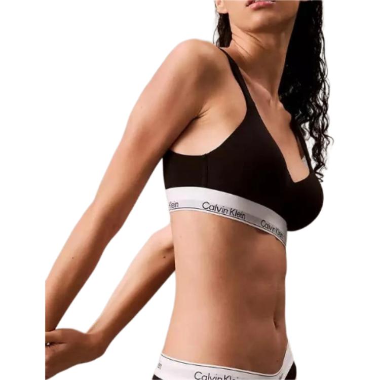 Calvin Klein Мягкий удобный бюстгальтер с регулируемыми бретелями, женское нижнее белье, черный QF7900-001