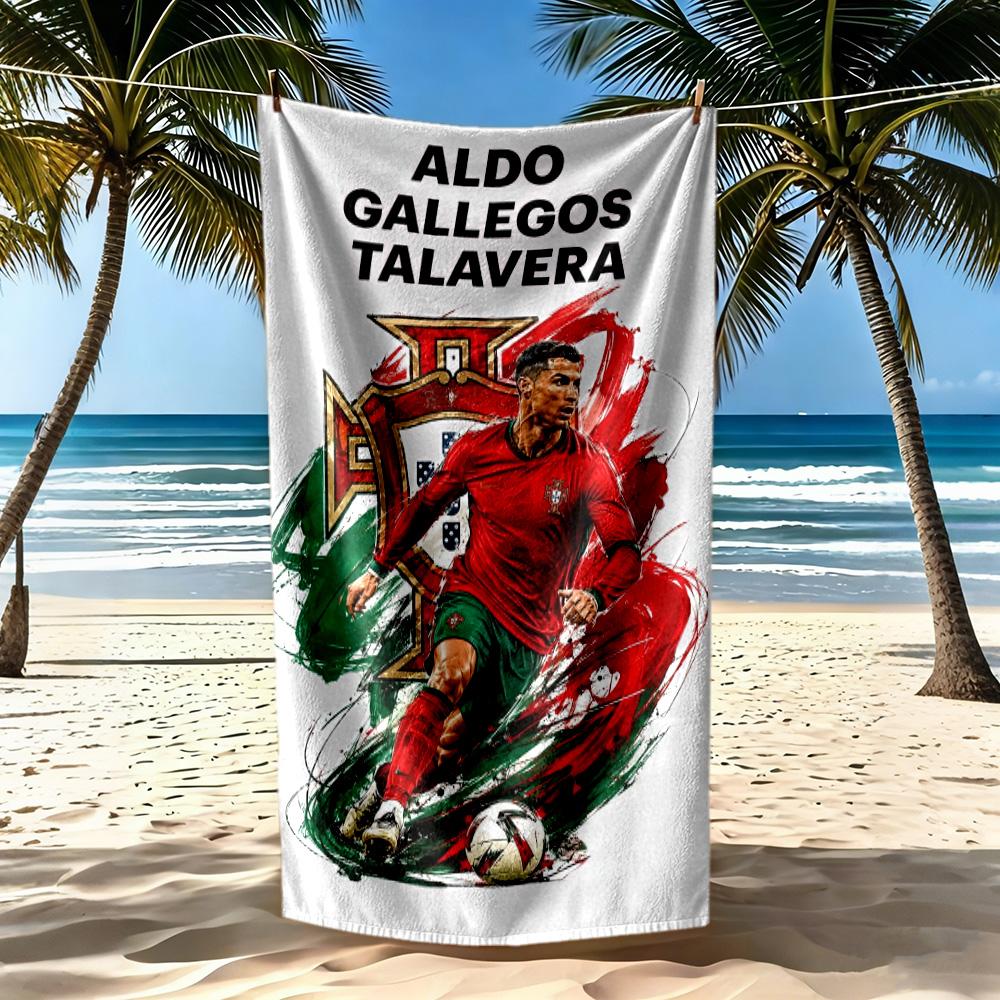 Cristiano Ronaldo Beach Towel High Absorbency Quickdry Comfortable Lightweight