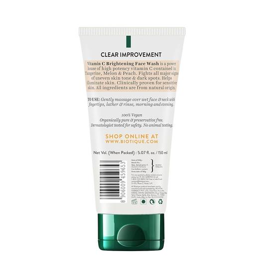Biotique Advanced Organics Clear Improvement Осветляющий гель для умывания лица с витамином С 150 мл