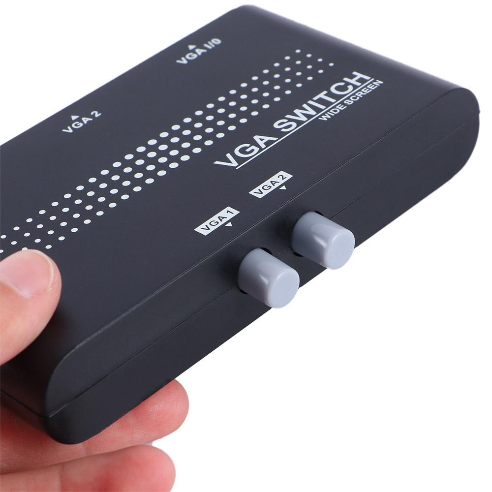Monitor Accessories 2 Ways for PC VGA Switcher Converter Box VGA Splitter Video Switch Adapter