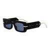 Fendi Логотип Прямоугольные Солнцезащитные Очки Женские Очки Черные FE40133I