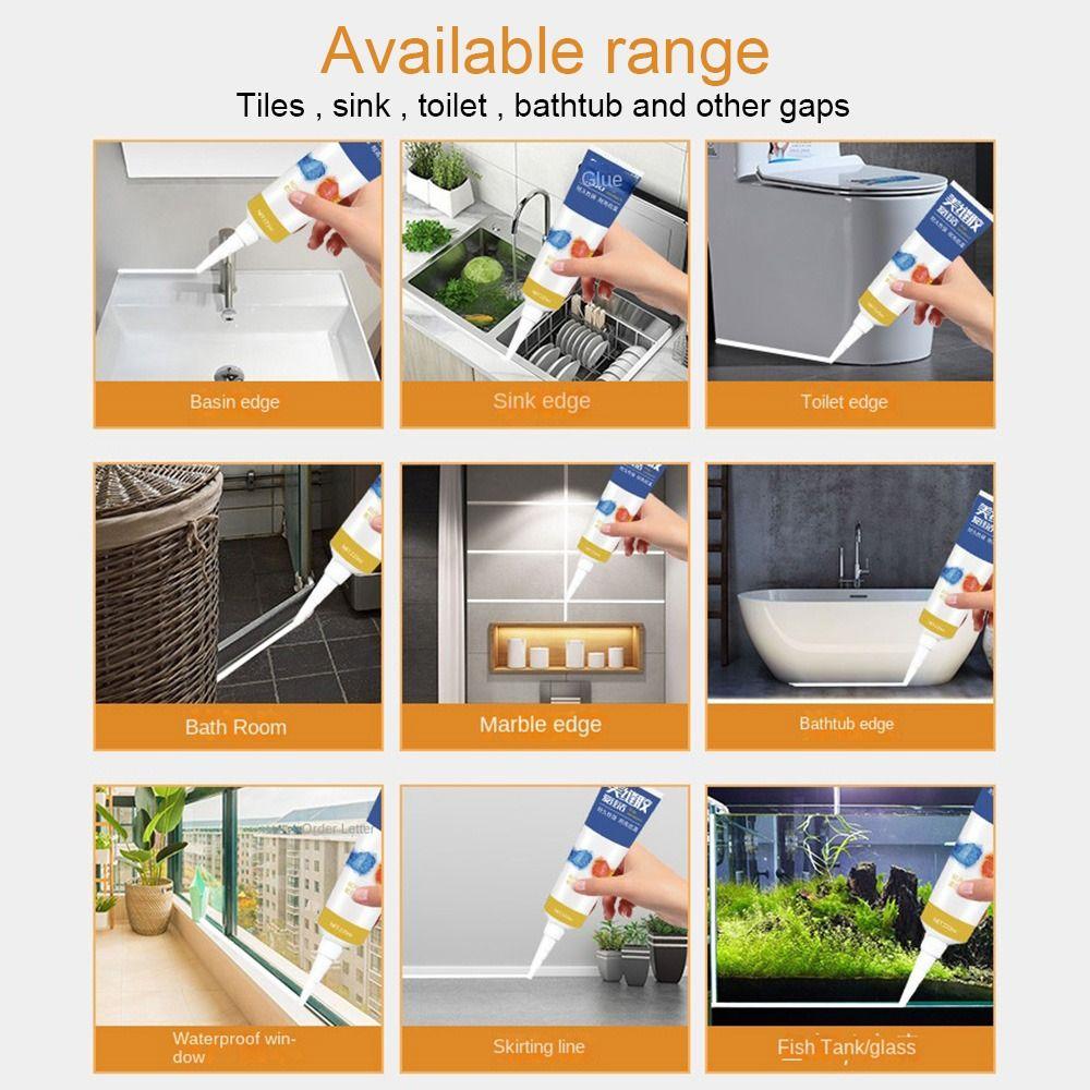 Клей для плитки Герметик Основание унитаза Затирка Шпаклевка для ванной комнаты Герметизация Заполнитель швов плитки Шовный агент