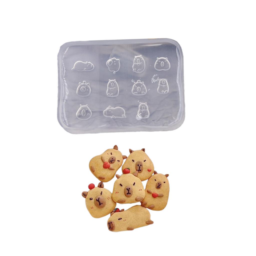 Милая мультяшная силиконовая форма для DIY, миниатюрная еда, игра, маленькое печенье, печенье, торт, глина, форма, аксессуары для кукольного домика