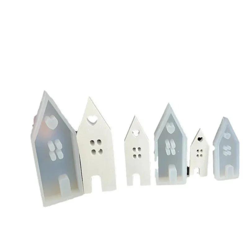 House Silicone Candle Molds Light Heart Houses Concrete Moulds Casting Molds DIY Gypsum Home Craft Decoration Resin Mould