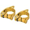 Комплект из 2 шт. 31,8 мм Зажим подседельного штыря велосипеда Быстросъемный зажим для подседельного штыря велосипеда 27,2 ммЗолотой