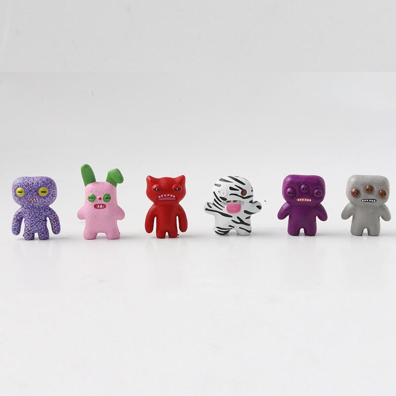 24pcs Fuggler Tooth Monster Series Action Figure Toys 4-5cm Funny Ugly Characters Collectible Model Status for Children Gift