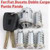 OEM Автомобильный полный комплект личинок замка двери для Fiat Ducato Doblo Cargo Punto Panda SIP22 Лезвие Замок багажника Замок зажигания С 2 шт. Ключа