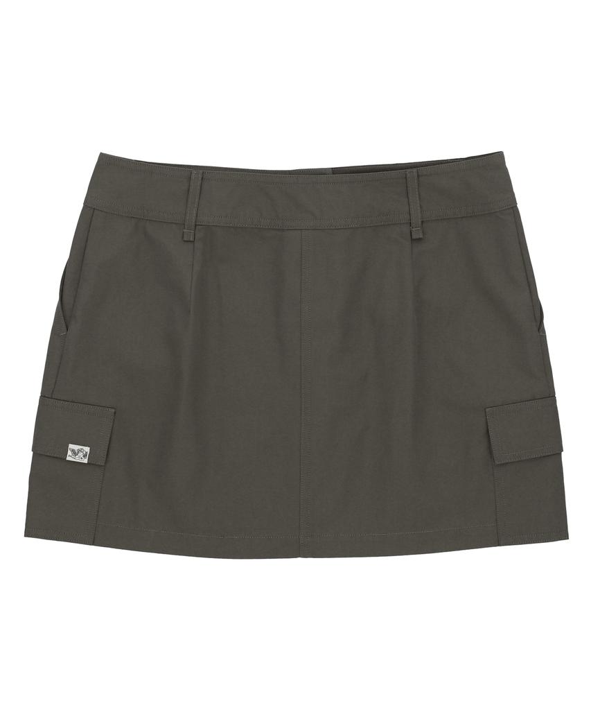 Deliscent Two-Pocket Low Mini Skirt [Charcoal]
