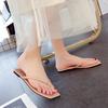 Крутые тапочки женские летние 2019 года, новая корейская версия шлепанцев с квадратным носком, модная одежда, крутые пляжные тапочки