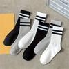 3 Pairs Breathable Sports Socks - Mid-Calf & Ankle Length, Moisture-Wicking, Black-White Stripes, Soft for Gym, Running, Hiking