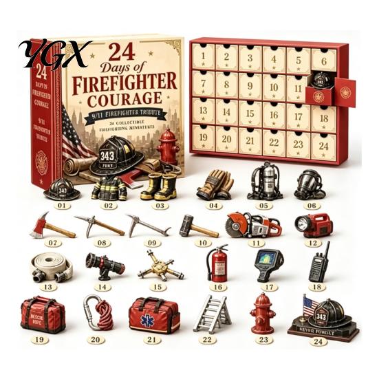 Miniature Hobby Collection 2026 Career Advent Calendar, 24-Day Countdown Box with Mini Occupation Desktop Display Collectible Figures, Community