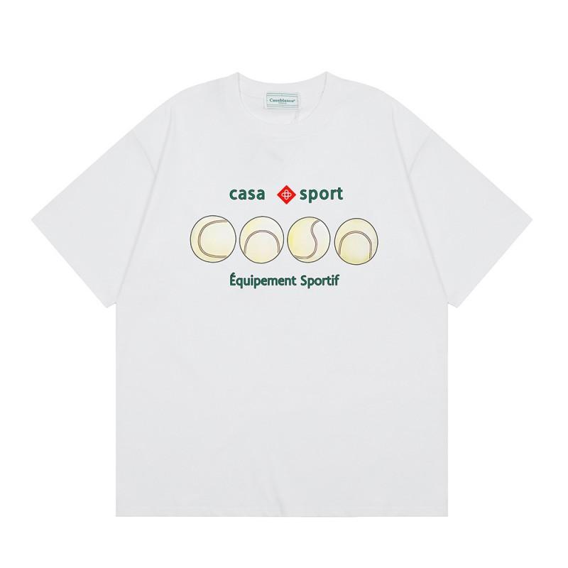 Casablanca Print Loose Fit Short Sleeve T-Shirt Teens Streetwear