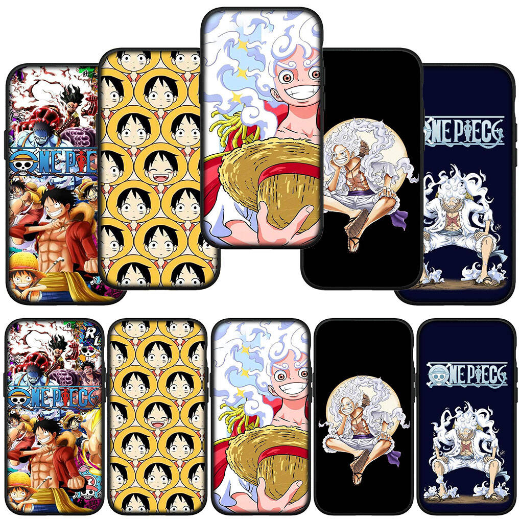 for Samsung Galaxy S25 S24 S23 S22 Ultra FE Plus A17 A37 A57 A56 A55 A06 A16 A15 A36 A26 A35 A05 A25 A54 A34 Phone Case Lovely Luffy Gear 5 One Piece