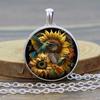Fashion Hummingbird Necklace Pendant Jewelry Hummingbird Sunflower Butterfly Silver Pendant Chain
