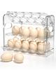 Large Capacity Egg Holder For Refrigerator Door,Egg Dispenser For Refrigerator,3 Layer Egg Storage Container For Refrigerator