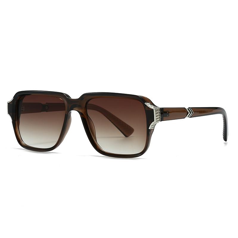 Popular Cross-Border Foreign Trade Men's Sunglasses with Studs European and American Street Style Instagram Influencer Model Square Sunglasses 36006