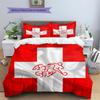 Switzerland national football Pattern Bedding Home Decoration Birthday Gift (1 * duvet cover + 2 * pillowcase, without core),fan merchandise.
