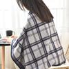 Winter Throw Blanket Plaid Super Soft Polar Fleece Thermal Insulation Single-Breasted Shawl Nap Blanket for Daily Use Work Home School