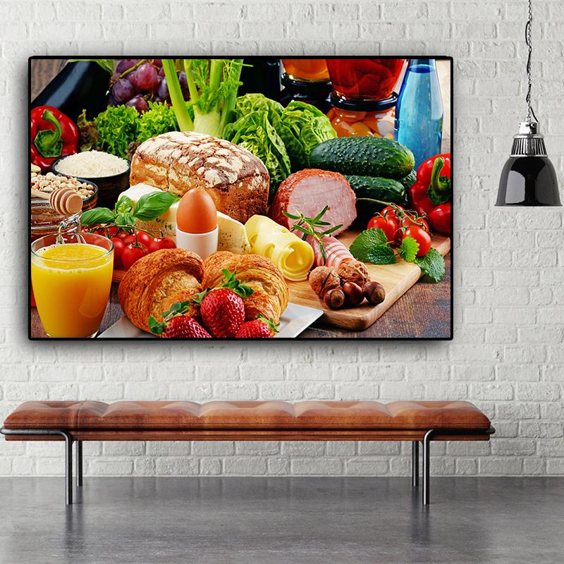 Nordic Vegatables and Fruits Canvas Painting Posters And Prints Wall Art Pictures Kitchen Living Room Home Decor No Frame