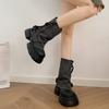 Женские сапоги 2025 Новые сапоги до середины икры для женщин Модные сапоги на платформе Дышащие парусиновые ковбойские сапоги для женщин Мотоциклетные боты