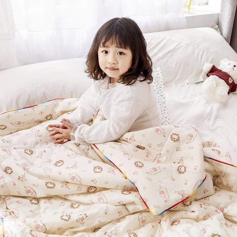 Новая вафельная пряжа, хлопковое детское летнее одеяло, двухслойная пряжа, воздухопроницаемый чехол