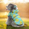 Reflective Stripe Cartoon Dog Raincoat Hooded Pet Waterproof Coat  for Pet Dog