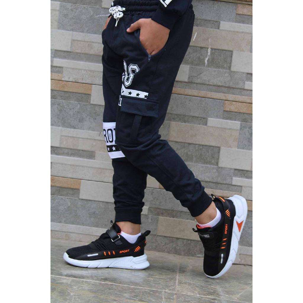 Темно-синий спортивный костюм с карманом на молнии Six