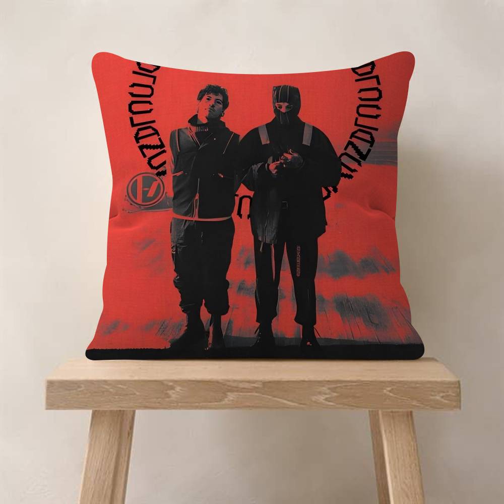 TTwenty One Pilots Band Pillow Covers Cartoon Sofa Decorative Home Doublesided Printing Short Plush Cute Cushion Cover