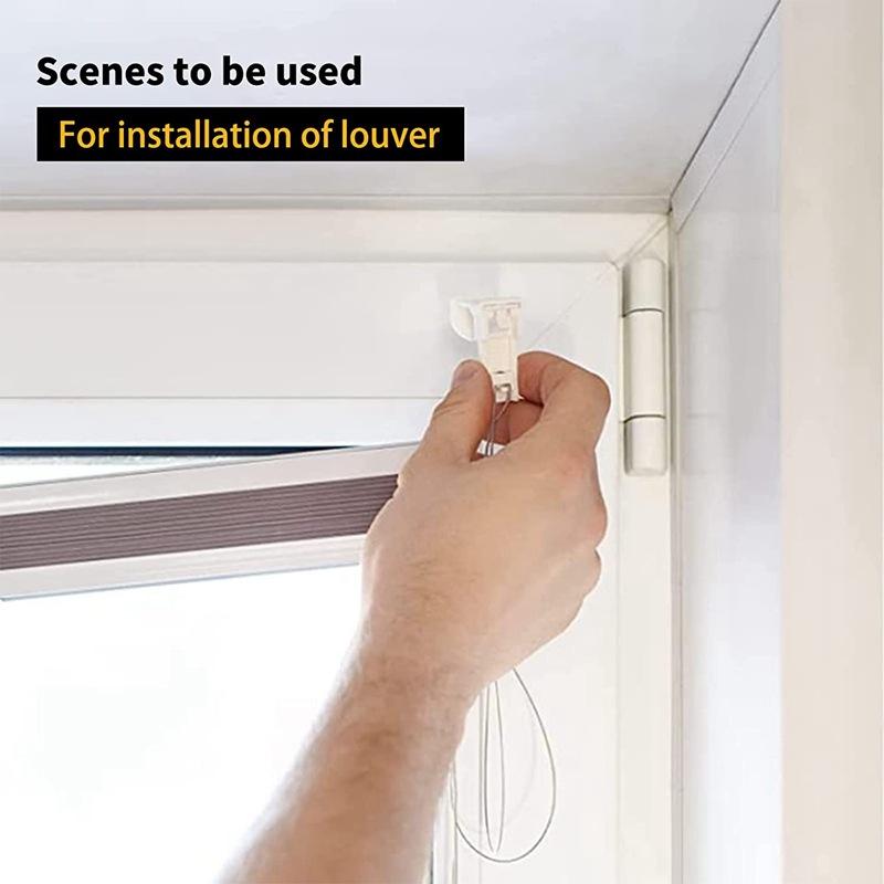 6/24 шт. Держатель плиссированных штор Кронштейн Роликовая штора Запасной зажим Пластиковый Набор деталей для складных штор Для фиксатора штор