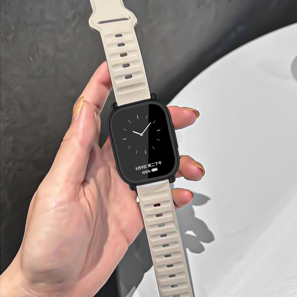 Дышащий силиконовый ремешок+ТПУ защитная пленка для экрана для Redmi Watch 5 Active Band Мягкий чехол для Redmi Watch 5 Lite Спортивный ремешок Correa