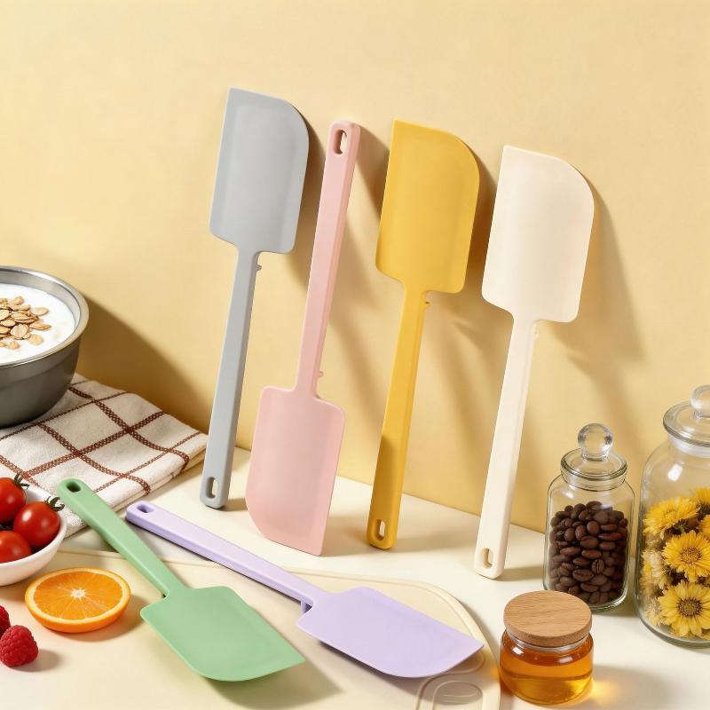 Food Grade Silicone Spatula Heat Resistant Non-Stick Food Safe Kitchen Utensil for Home Baking Pastry Dough Mixing