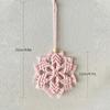 1PC Minimalist Christmas Pure Cotton Wall Decor Hanging Ornament Hand Woven Snowflake Pendant