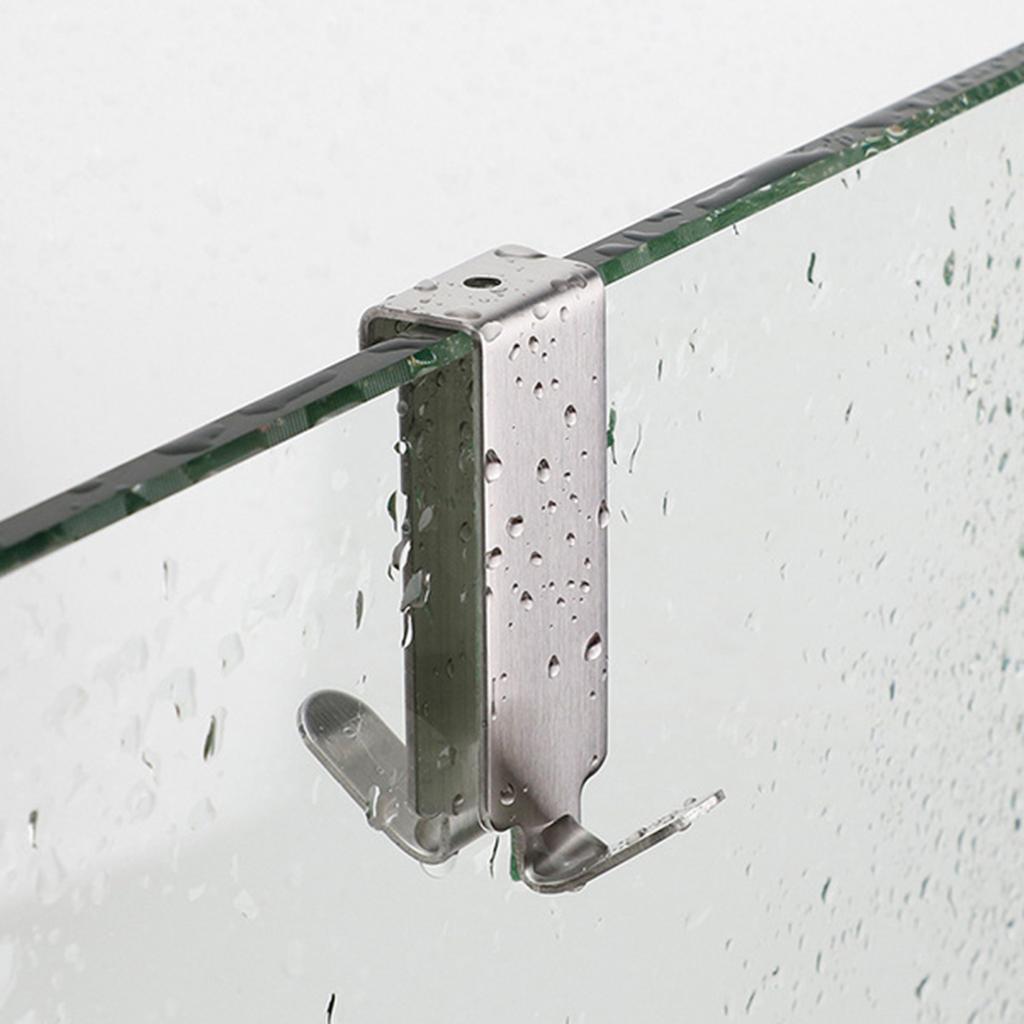 Двухсторонние крючки из нержавеющей стали Yousheng, крючок для полотенец без сверла, для стеклянной стены, для ванной комнаты, органайзер для хранения вещей, вешалка для рюкзака, кухонная утварь