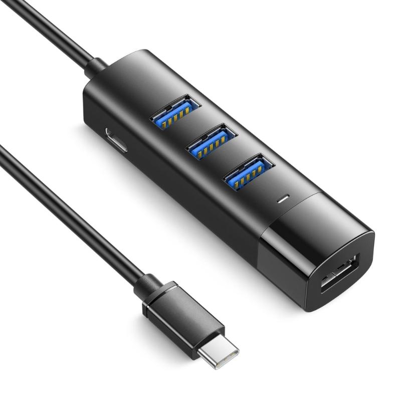 USB 3.0 концентратор, 4-портовый USB-хаб, USB-разветвитель, многопортовый удлинительный кабель данных для ПК, клавиатур, ноутбука, принтера, мыши, USB-адаптер