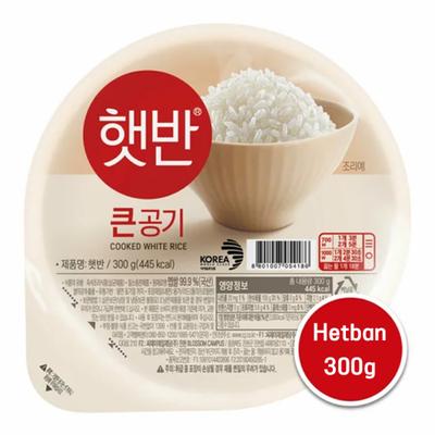 CJ Рис быстрого приготовления Hetban для микроволновой печи - Белый рис большого размера 300 г (2 варианта)