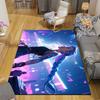 1Pc Cyberpunk Neon Future Rug, Office Carpet Indoor Outdoor Doormat, Non-Slip, Comfortable, Living, Christmas Halloween,  Xmas Gift S1684