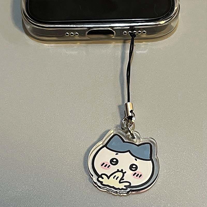1Pc Bag Pendant Gifts Anime Figure Chiikawa Keychain Mobile Phone Ornament Couple Lanyard Pendant Cell Accessories