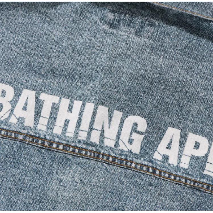 Джинсовая куртка Bape с поддельным принтом 1L30-140-311