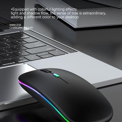 Перезаряжаемая беспроводная мышь Bluetooth с частотой 2,4 ГГц, USB RGB, 1600 точек на дюйм, мышь для компьютера, ноутбука, планшета, Macbook, игровая мышь, геймер