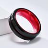Европейское и американское двухцветное матовое кольцо из нержавеющей стали с алюминиевой инкрустацией, кольцо, мужской аксессуар, простая ручная бижутерия