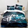 Shark City Lights 3PCS Bedding set,Ideal for 1pc Duvet Cover And 2pcs Pillowcases Perfect for Fan gift,Ideal for Bedroom, Dormitory
