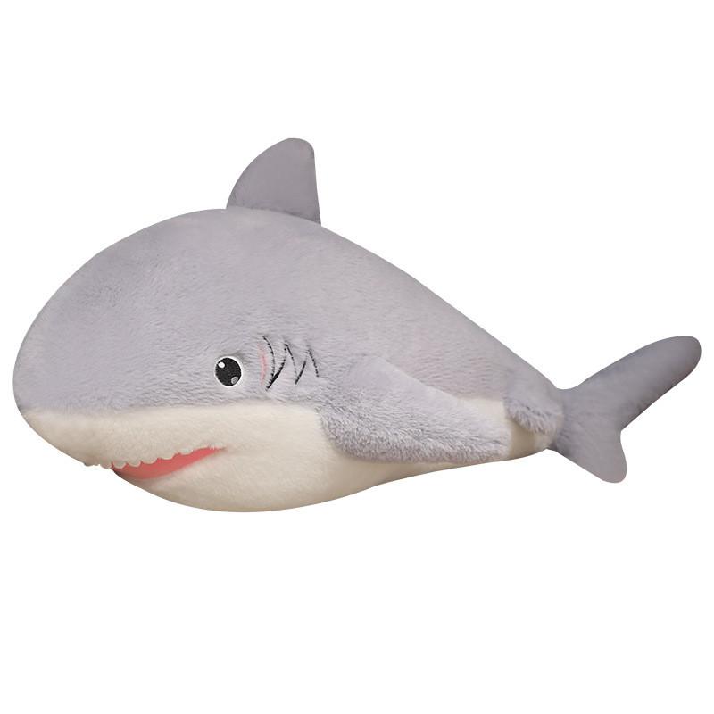 Shark Toy Plush With Embroidery Design For Childrens Play And Comfort Gift