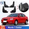 4 шт. Прочные брызговики из АБС-пластика для седана Mazda 3 2009-2013 2010 2011 2012 Автомобильные брызговики Защитные накладки на крылья Легкая установка Автоаксессуары