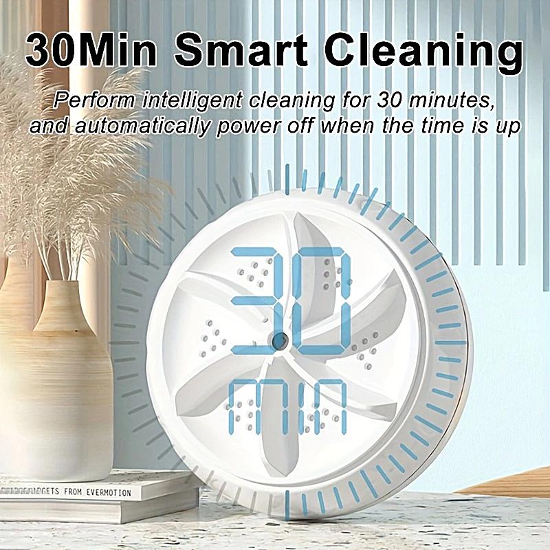 Портативная мини-стиральная машина с питанием от USB - технология Turbo Soundwave для мытья фруктов и посуды, 30 Вт, компактный дизайн