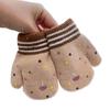 Kids Winter Gloves Cute Cartoon Plush Warm Gloves Fleece-Lined Thickened Windproof Gloves for Boys Girls Outdoor Playing