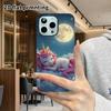 Phone Case: 2D flat design suitable for iPhone 18 17 16 15 14 13 Pro film protective case, couple style, sleeping unicorn, Christmas and Halloween hol
