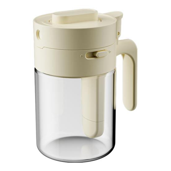 Glass Spice Jar with Spoon Locking Design Airtight Lid Multifunctional Seasoning Container for Spices Salt Sugar